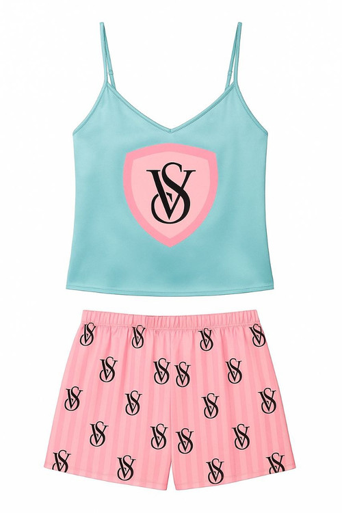 تاپ و شلوارک ساتن