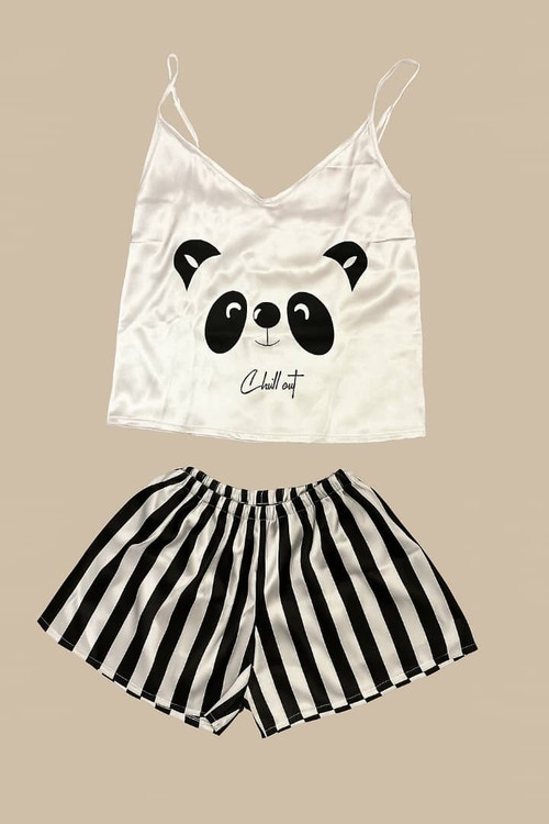 ست تاپ و شلوارک جنس ساتن امریکایی